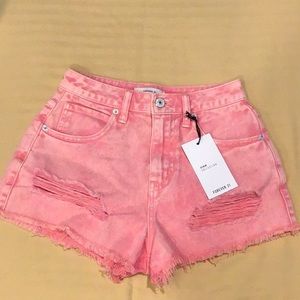 Pink Denim Shorts